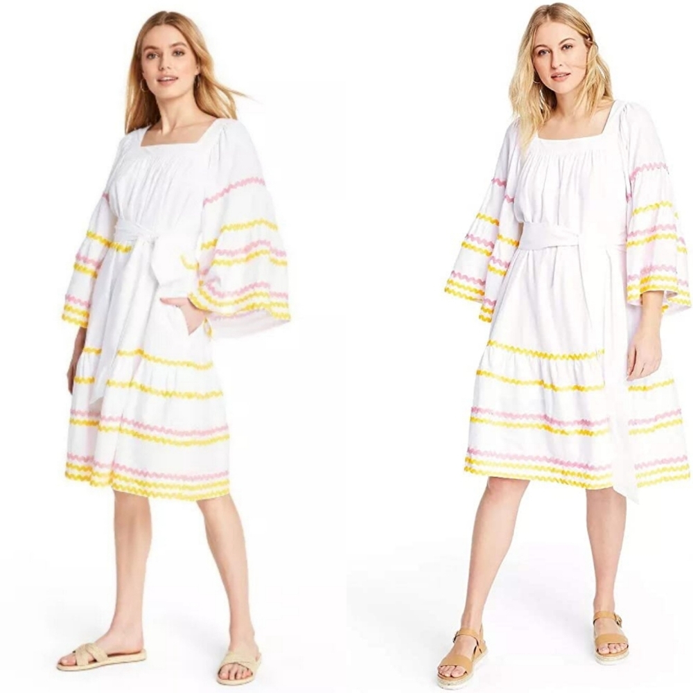 Lisa Marie Fernandez X Target Ric Rac Flare Sleeve Dress